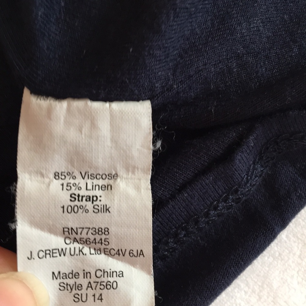 J. Crew long navy dress. Size PXXS. - Picture 6 of 7